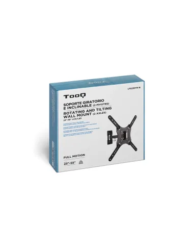 TooQ Soporte Giratorio e Inclinable para Monitor   TV LCD, Plasma de 23”- 55”, con Dos Pivotes, Negro