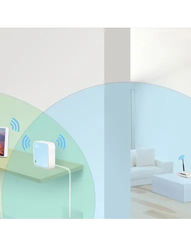 TP-Link TL-WR802N router inalámbrico Ethernet rápido Banda única (2,4 GHz) Azul, Blanco