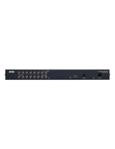 ATEN Switch KVM por IP multi-interfaz Cat 5 de 16 puertos con acceso compartido desde consolas local remota