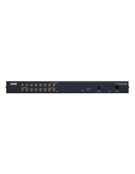 ATEN Switch KVM por IP multi-interfaz Cat 5 de 16 puertos con acceso compartido desde consolas local remota
