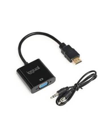 iggual Adaptador HDMI a VGA + audio (3.5 mm)