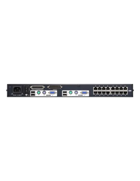 ATEN Switch KVM Cat 5 multi-interfaz de 16 puertos con 2 consolas