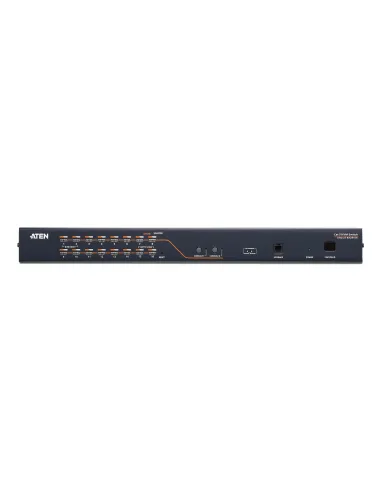 ATEN Switch KVM Cat 5 multi-interfaz de 16 puertos con 2 consolas