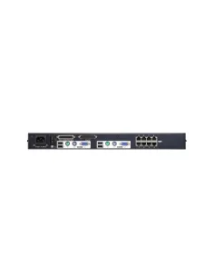 ATEN Switch KVM Cat 5 multi-interfaz de 8 puertos con 2 consolas 2