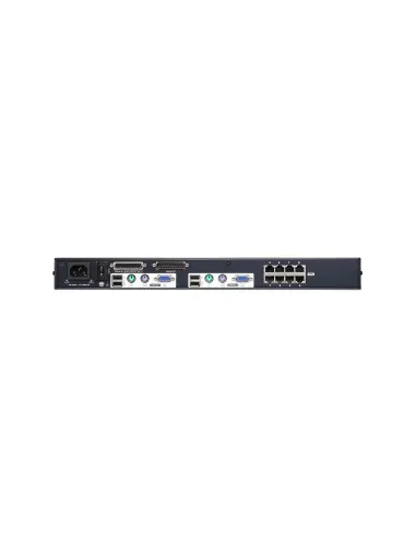 ATEN Switch KVM Cat 5 multi-interfaz de 8 puertos con 2 consolas