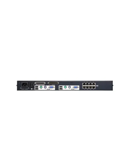 ATEN Switch KVM Cat 5 multi-interfaz de 8 puertos con 2 consolas