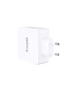 TooQ Cargador de Pared doble puerto USB-C PD + USB A QC3.0, 48W 2