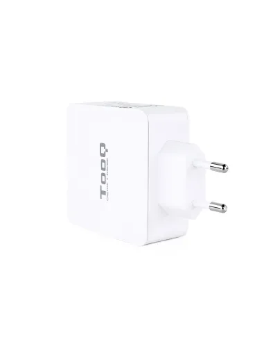 TooQ Cargador de Pared doble puerto USB-C PD + USB A QC3.0, 48W