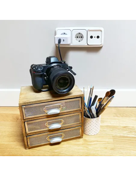 TooQ Cargador de Pared doble puerto USB-C PD + USB A QC3.0, 48W