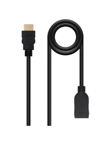 Nanocable Cable HDMI 2.0 Prolongador A/M-A/H, Negro, 1 m