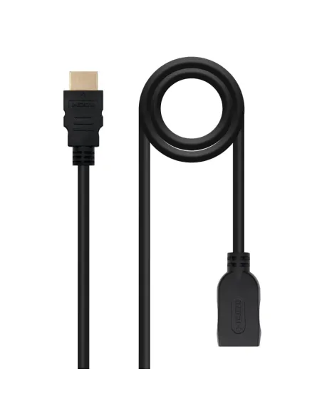Nanocable Cable HDM 2.0 Prolongador A/M-A/H, Negro, 3 m