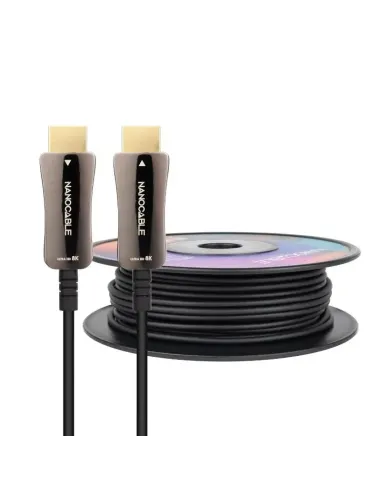 Nanocable Cable HDMI V2.1 AOC 8K@60Hz 4K@120Hz 48Gbps A/M-A/M, Negro, 30 m