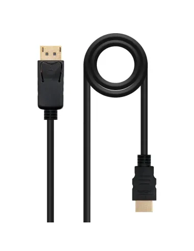 Nanocable Cable Conversor DISPLAYPORT a HDMI, DP/M - HDMI/M, Negro, 10 m