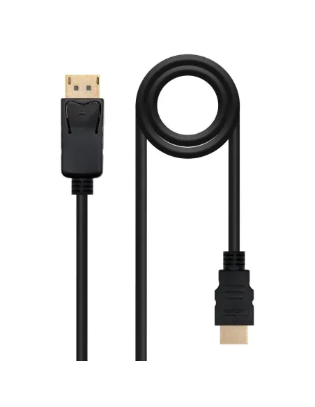 Nanocable Cable Conversor DISPLAYPORT a HDMI, DP/M - HDMI/M, Negro, 10 m