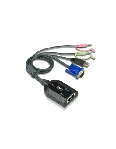 ATEN Adaptador KVM VGA Audio USB de salida dual con Virtual Media