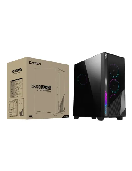 GIGABYTE GB-AC500G ST carcasa de ordenador Midi Tower Negro