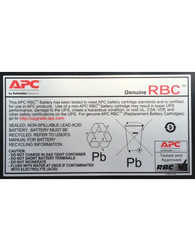 APC RBC48 batería para sistema ups Sealed Lead Acid (VRLA) 7 Ah
