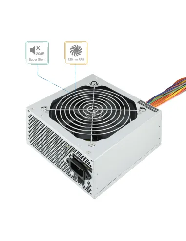 TooQ Fonte Ecopower II unidad de fuente de alimentación 500 W 20+4 pin ATX ATX Plata