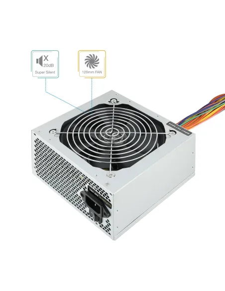 TooQ Fonte Ecopower II unidad de fuente de alimentación 500 W 20+4 pin ATX ATX Plata