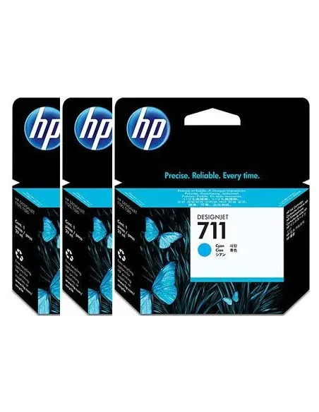 HP 711XL PACK 3 CARTUCHOS DE TINTA HP711XL CIAN (CZ134A)