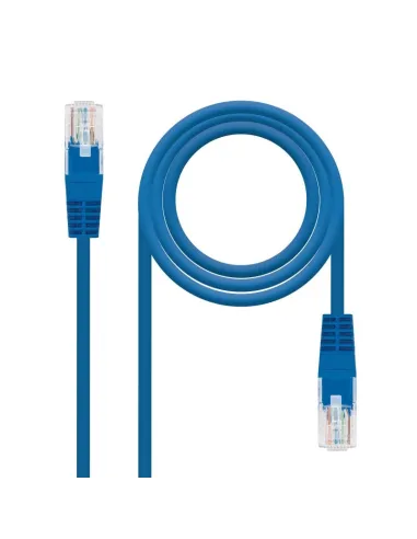 Nanocable CABLE RED LATIGUILLO RJ45 CAT.5E UTP AWG24, AZUL, 0.5 M