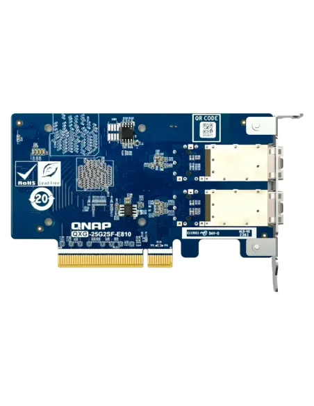 QNAP QXG-25G2SF-E810 adaptador y tarjeta de red Interno Fibra 25000 Mbit s