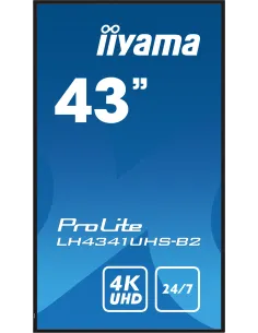 iiyama LH4341UHS-B2 pantalla de señalización 108 cm (42.5") LCD 500 cd   m² 4K Ultra HD Procesador incorporado Android 8.0 18 7 2