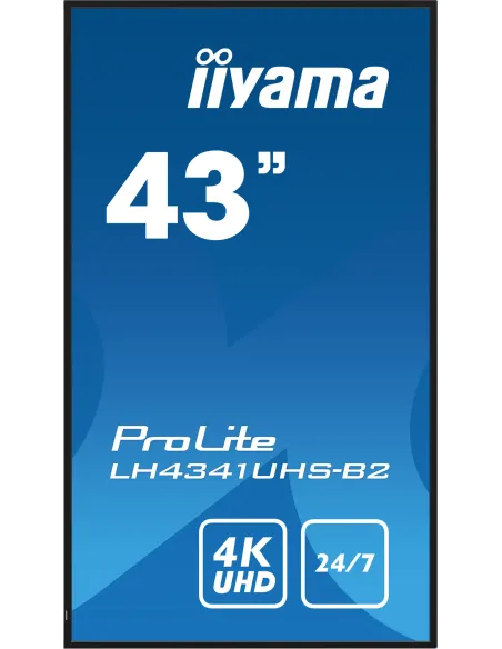 iiyama LH4341UHS-B2 pantalla de señalización 108 cm (42.5") LCD 500 cd   m² 4K Ultra HD Procesador incorporado Android 8.0 18 7