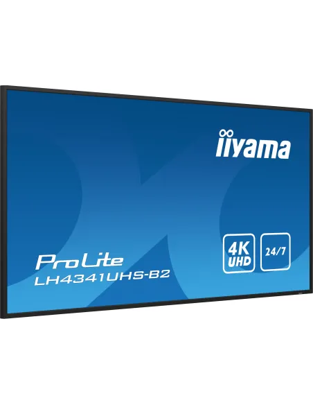iiyama LH4341UHS-B2 pantalla de señalización 108 cm (42.5") LCD 500 cd   m² 4K Ultra HD Procesador incorporado Android 8.0 18 7