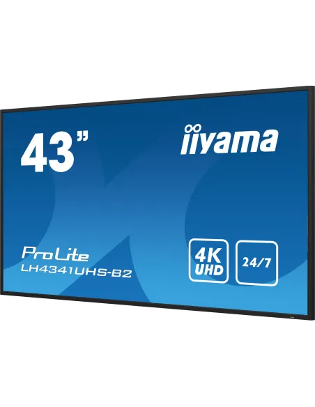 iiyama LH4341UHS-B2 pantalla de señalización 108 cm (42.5") LCD 500 cd   m² 4K Ultra HD Procesador incorporado Android 8.0 18 7