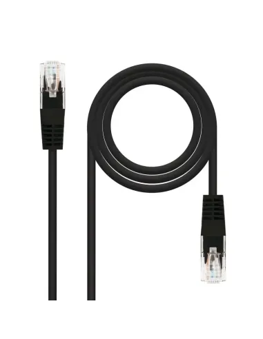 Nanocable Cable Red Latiguillo RJ45 CAT.6 UTP AWG24, Negro, 25 cm