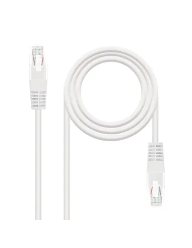 Nanocable Cable Red Latiguillo RJ45 CAT.6 UTP AWG24, Blanco, 25 cm