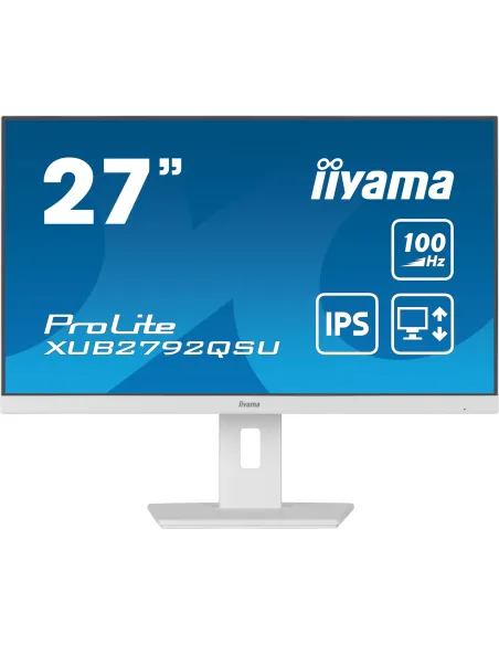 iiyama ProLite XUB2792QSU-W6 pantalla para PC 68,6 cm (27") 2560 x 1440 Pixeles Wide Quad HD LED Blanco iiyama ProLite XUB2792QSU-W6 pantalla para PC 68,6 cm (27") 2560 x 1440 Pixeles Wide Quad HD LED Blanco