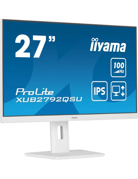 iiyama ProLite XUB2792QSU-W6 pantalla para PC 68,6 cm (27") 2560 x 1440 Pixeles Wide Quad HD LED Blanco iiyama ProLite XUB2792QSU-W6 pantalla para PC 68,6 cm (27") 2560 x 1440 Pixeles Wide Quad HD LED Blanco