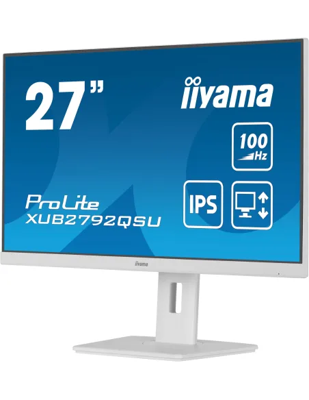 iiyama ProLite XUB2792QSU-W6 pantalla para PC 68,6 cm (27") 2560 x 1440 Pixeles Wide Quad HD LED Blanco iiyama ProLite XUB2792QSU-W6 pantalla para PC 68,6 cm (27") 2560 x 1440 Pixeles Wide Quad HD LED Blanco