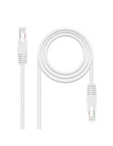 Nanocable Cable Red Latiguillo RJ45 CAT.6 UTP AWG24, Blanco, 30 cm