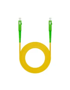 Nanocable Cable de Fibra Óptica SC/APC a SC/APC Monomodo Simplex LSZH, Amarillo, 1 m