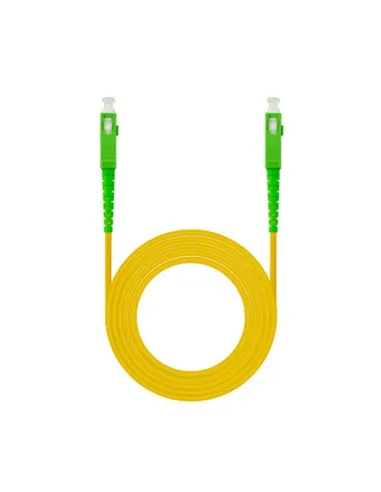 Nanocable Cable de Fibra Óptica SC/APC a SC/APC Monomodo Simplex LSZH, Amarillo, 1 m