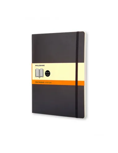 LIBRETA CLASICA TAPA BLANDA NEGRA XL (19X25CM) RAYADA MOLESKINE QP621