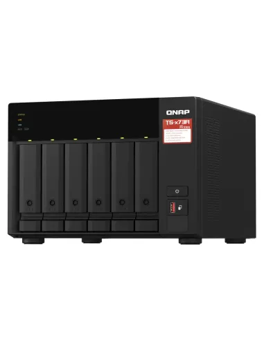 QNAP TS-673A-SW5T servidor de almacenamiento NAS Torre Ryzen Embedded V1500B 8 GB DDR4 0 TB QNAP QTS Negro