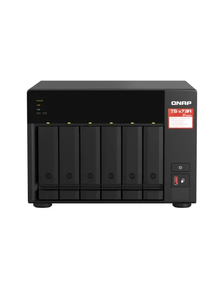 QNAP TS-673A-SW5T servidor de almacenamiento NAS Torre Ryzen Embedded V1500B 8 GB DDR4 0 TB QNAP QTS Negro