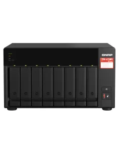QNAP TS-873A NAS Torre Ryzen Embedded V1500B 8 GB DDR4 30,72 TB SSD QuTS hero Negro