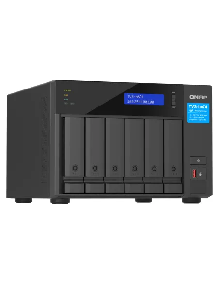 QNAP TVS-H674T-I5-32G servidor de almacenamiento NAS Torre Intel® Core™ i5 i5-12400 32 GB DDR4 Unidad de disco duro QNAP QTS