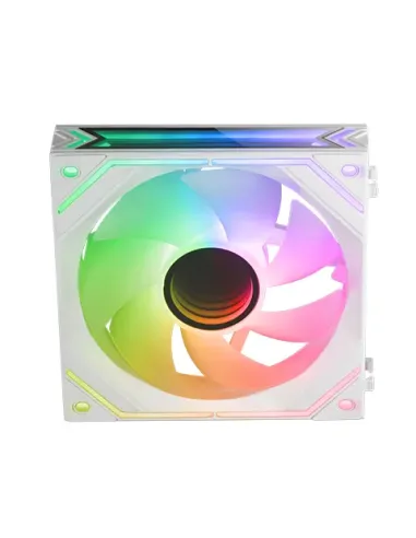 Mars Gaming MF-LINKFINITY Blanco, Ventilador Modular PWM 120mm, Sistema de Conexión LINKFINITY, Iluminación Infinity Mirror