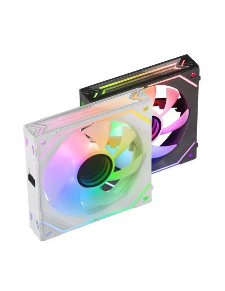 Mars Gaming MF-LINKFINITY Blanco, Ventilador Modular PWM 120mm, Sistema de Conexión LINKFINITY, Iluminación Infinity Mirror