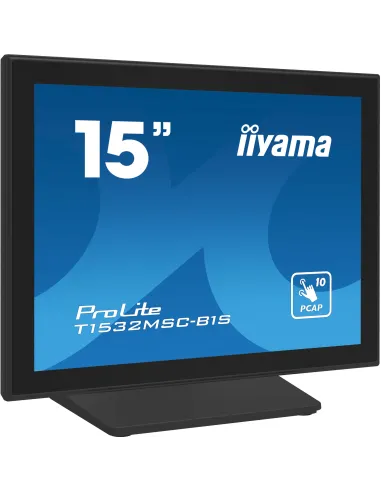 iiyama ProLite T1532MSC-B1S pantalla para PC 38,1 cm (15") 1024 x 768 Pixeles XGA LCD Pantalla táctil Negro