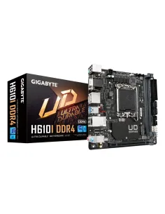 GIGABYTE H610I DDR4 Placa base - Compatible con procesadores Intel Core 14th CPUs, 4+1+1 Hybrid Digital VRM, up to 3200MHz