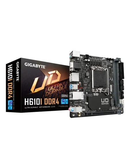GIGABYTE H610I DDR4 Placa base - Compatible con procesadores Intel Core 14th CPUs, 4+1+1 Hybrid Digital VRM, up to 3200MHz