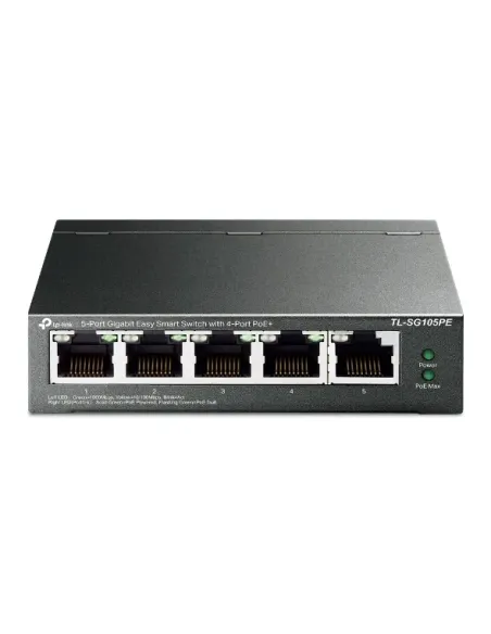 TP-Link TL-SG105PE switch Gestionado L2 Gigabit Ethernet (10 100 1000) Energía sobre Ethernet (PoE) Negro