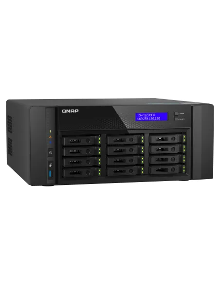 QNAP TS-h1290FX NAS Torre EPYC 7232P 64 GB DDR4 0 TB QuTS hero Negro